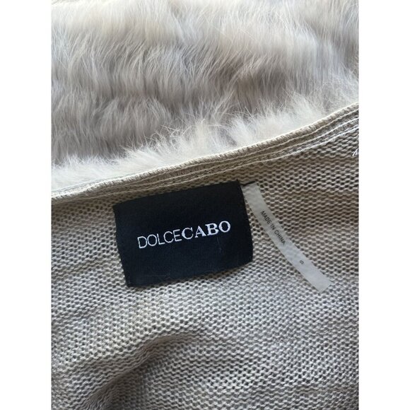 DolceCabo Luxurious Fur Coat Rabbit Tan S - Picture 4 of 5